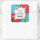 Dr. Seuss -キャラクター |子供の誕生日 スクエアシール (バッグ)