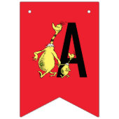 Dr. Seuss -キャラクター |子供の誕生日 バンティングフラッグ (第2の旗)