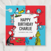 Dr. Seuss -キャラクター |子供の誕生日 フェイバータグ (正面)