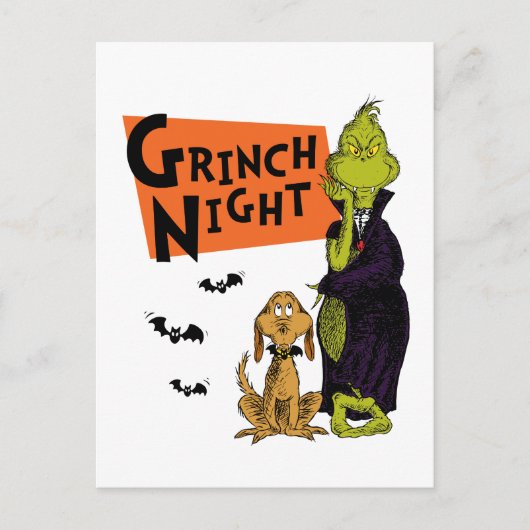 Dr. Seuss | グリンチのハロウィンナイトグラフィック ポストカード (正面)