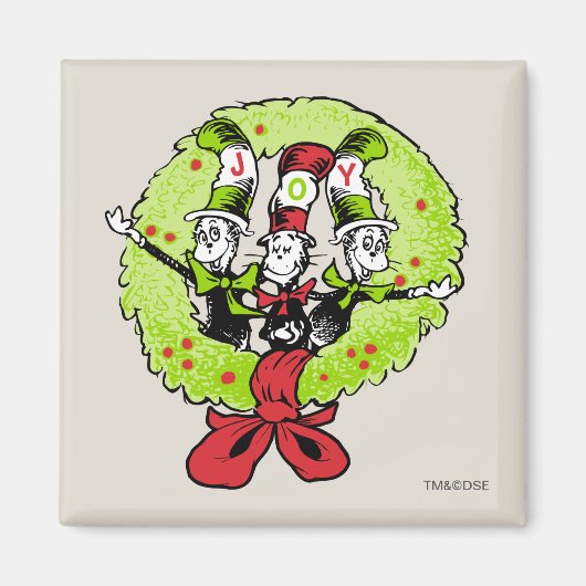Dr Seuss | グリンチ | フービルクリスマスの喜び マグネット (正面)