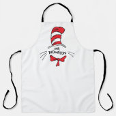 Dr. Seuss | 帽子の中の猫 オリジナル先生名入り エプロン (正面)