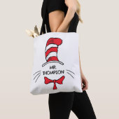 Dr. Seuss | 帽子の中の猫 オリジナル教師名 トートバッグ (クローズアップ)
