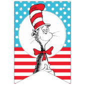 Dr. Seuss - 帽子の中の猫 ベビーシャワー バンティングフラッグ (第1の旗)
