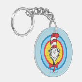 Dr. Seuss | 帽子の中の猫 頭 グラフィック キーホルダー (正面左)