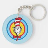 Dr. Seuss | 帽子の中の猫 頭 グラフィック キーホルダー (裏面)