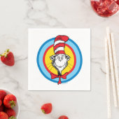 Dr. Seuss | 帽子の中の猫 頭 グラフィック スタンダードカクテルナプキン (インサイチュ)