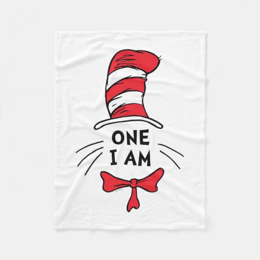 Dr. Seuss | 帽子の中の猫 - One I am フリースブランケット (正面)