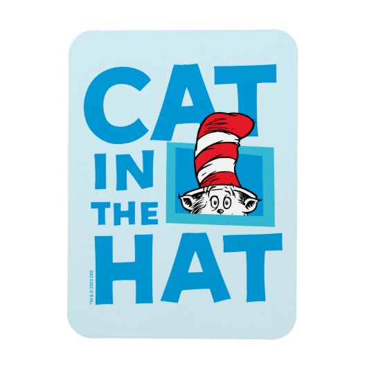 Dr. Seuss | 帽子の猫 ロゴ マグネット (縦)