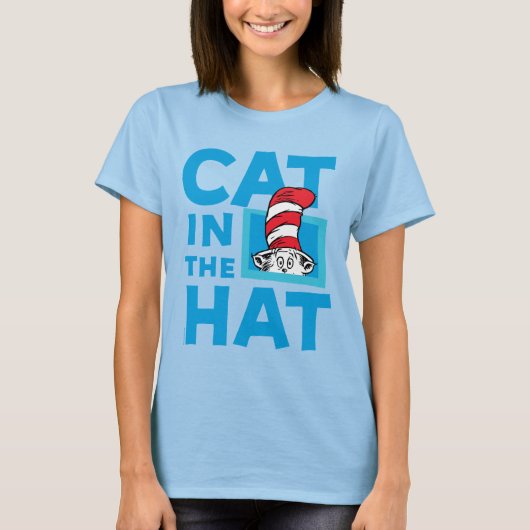 Dr. Seuss | 帽子をかぶった猫のロゴ Tシャツ (正面)