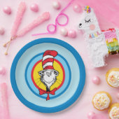 Dr. Seuss | 帽子屋の猫の頭グラフィック ペーパープレート (パーティー)