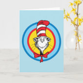 Dr. Seuss | 帽子屋の猫 頭 グラフィック カード (黄色い花)