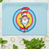 Dr. Seuss | 帽子屋の猫 頭 グラフィック キッチンタオル (折り畳み)