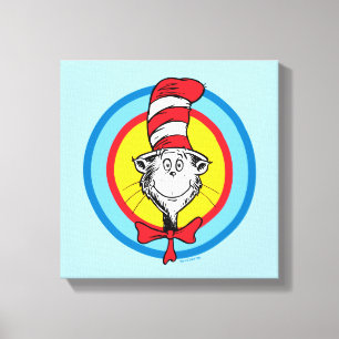 Dr. Seuss   帽子屋の猫 頭 グラフィック キャンバスプリント