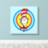 Dr. Seuss | 帽子屋の猫 頭 グラフィック キャンバスプリント (インサイチュ (ウッドフロア))