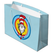 Dr. Seuss | 帽子屋の猫 頭 グラフィック ラージペーパーバッグ (裏面アングル)