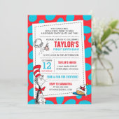 Dr. Seuss Cat in the Hat誕生日写真の追加 招待状 (スタンド正面)