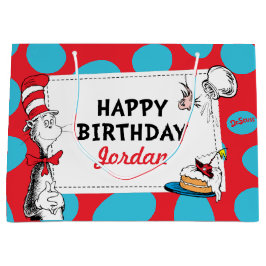 Dr. Seuss Cat in the Hat誕生日 ラージペーパーバッグ