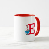 Dr. Seuss Cat in the Hat - 読s Monogram E マグカップ (正面右)