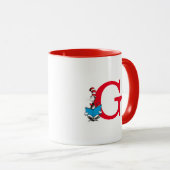 Dr. Seuss Cat in the Hat - 読s Monogram G マグカップ (正面右)