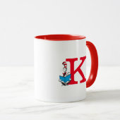 Dr. Seuss Cat in the Hat - 読s Monogram K マグカップ (正面右)