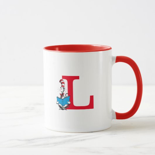 Dr. Seuss Cat in the Hat - 読s Monogram L マグカップ (右)