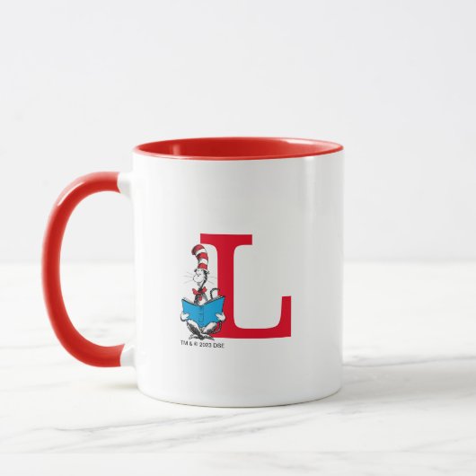 Dr. Seuss Cat in the Hat - 読s Monogram L マグカップ (左)