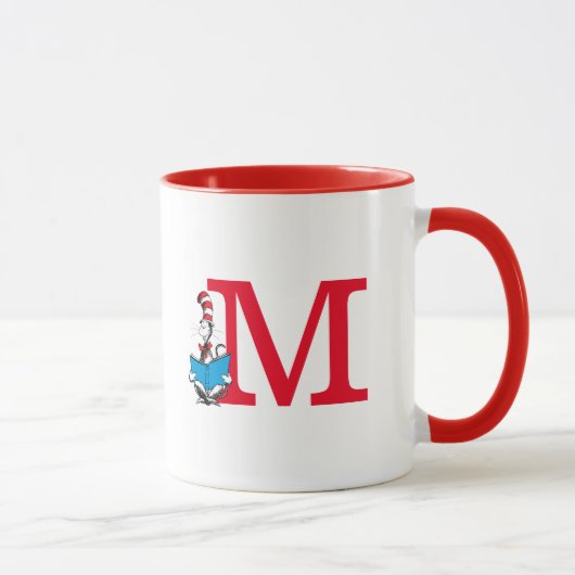 Dr. Seuss Cat in the Hat - 読s Monogram M マグカップ (右)