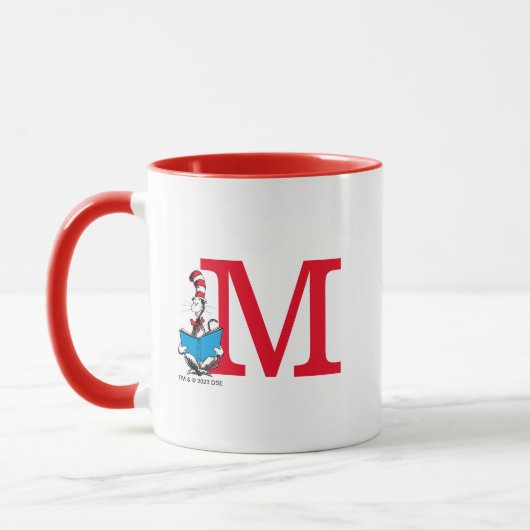 Dr. Seuss Cat in the Hat - 読s Monogram M マグカップ (左)