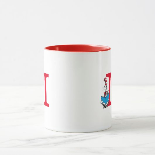Dr. Seuss Cat in the Hat - 読s Monogram M マグカップ (中央)