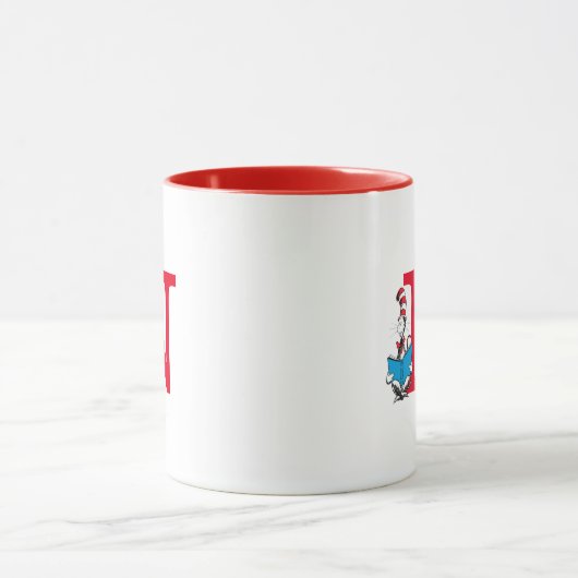 Dr. Seuss Cat in the Hat - 読s Monogram N マグカップ (中央)