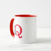 Dr. Seuss Cat in the Hat - 読s Monogram Q マグカップ (正面左)
