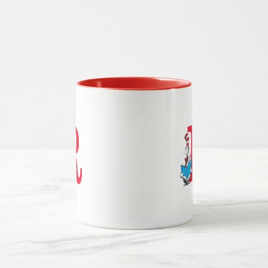 Dr. Seuss Cat in the Hat - 読s Monogram R マグカップ (中央)