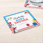 Dr. Seuss - Cat in the Hat Baby Shour スクエアペーパーコースター (アングル)