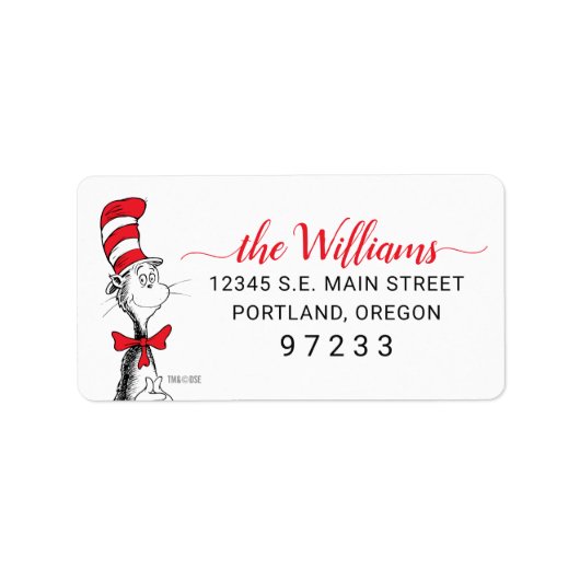 Dr. Seuss - Cat in the Hat Baby Shour ラベル (正面)