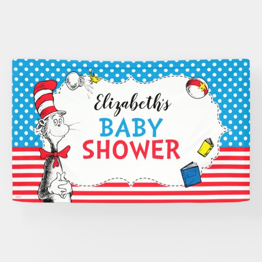 Dr. Seuss - Cat in the Hat Baby Shower Banner 横断幕 (横)