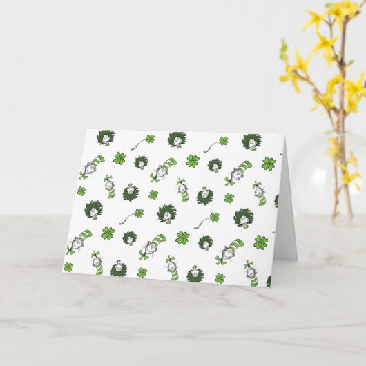 Dr. Seuss | Cat in the Hat Clover Pattern カード (黄色い花)