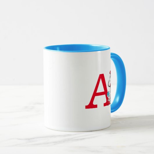 Dr. Seuss Cat in the Hat, Thing One Monogram A マグカップ (正面右)