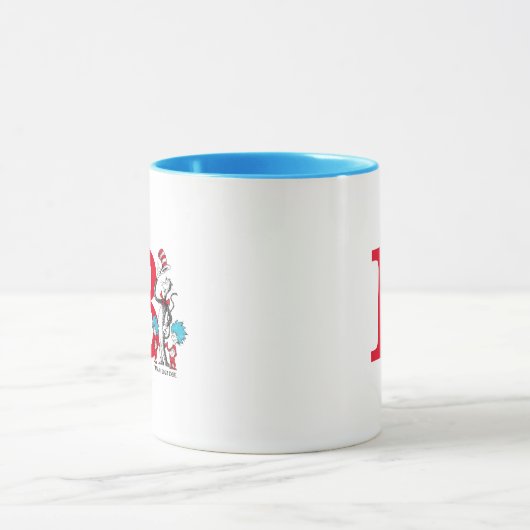 Dr. Seuss Cat in the Hat, Thing One Monogram B マグカップ (中央)