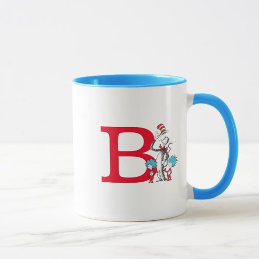 Dr. Seuss Cat in the Hat, Thing One Monogram B マグカップ (右)