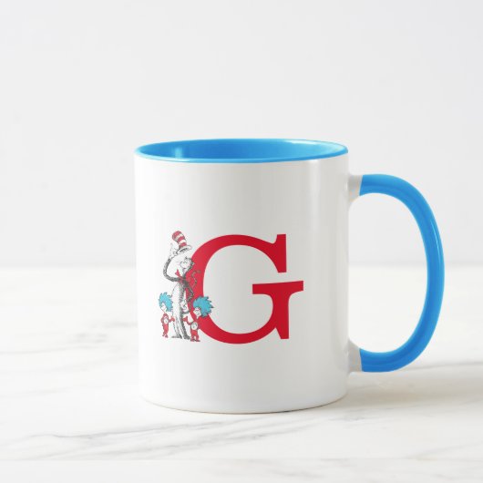 Dr. Seuss Cat in the Hat, Thing One Monogram G マグカップ (右)