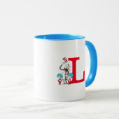 Dr. Seuss Cat in the Hat, Thing One Monogram L マグカップ (正面右)