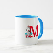 Dr. Seuss Cat in the Hat, Thing One Monogram M マグカップ (正面右)