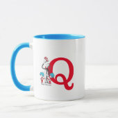 Dr. Seuss Cat in the Hat, Thing One Monogram Q マグカップ (左)