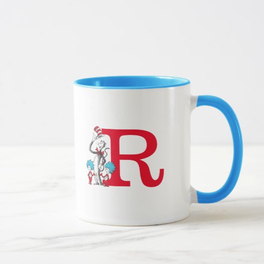 Dr. Seuss Cat in the Hat, Thing One Monogram R マグカップ (右)