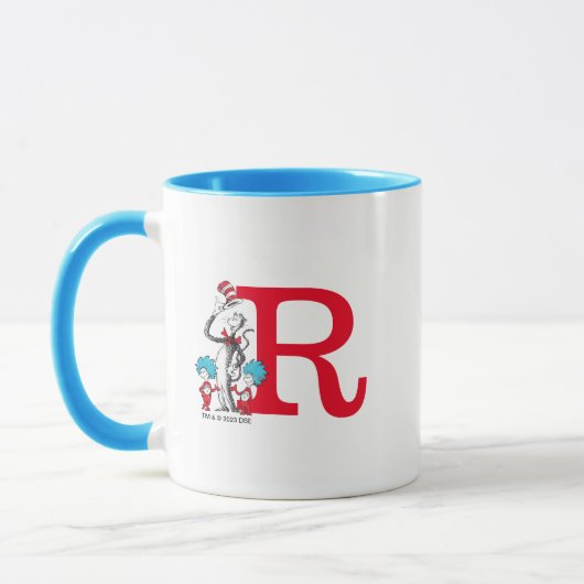 Dr. Seuss Cat in the Hat, Thing One Monogram R マグカップ (左)