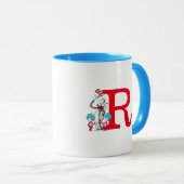 Dr. Seuss Cat in the Hat, Thing One Monogram R マグカップ (正面右)