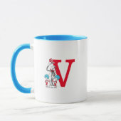 Dr. Seuss Cat in the Hat, Thing One Monogram V マグカップ (左)
