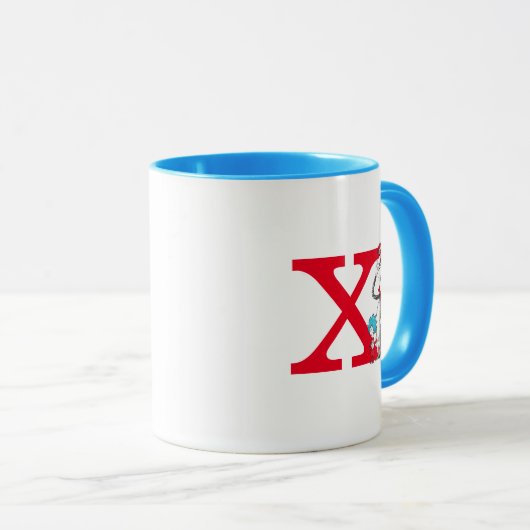 Dr. Seuss Cat in the Hat, Thing One Monogram X マグカップ (正面右)