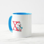 Dr. Seuss Cat in the Hat, Thing One Monogram X マグカップ (正面左)